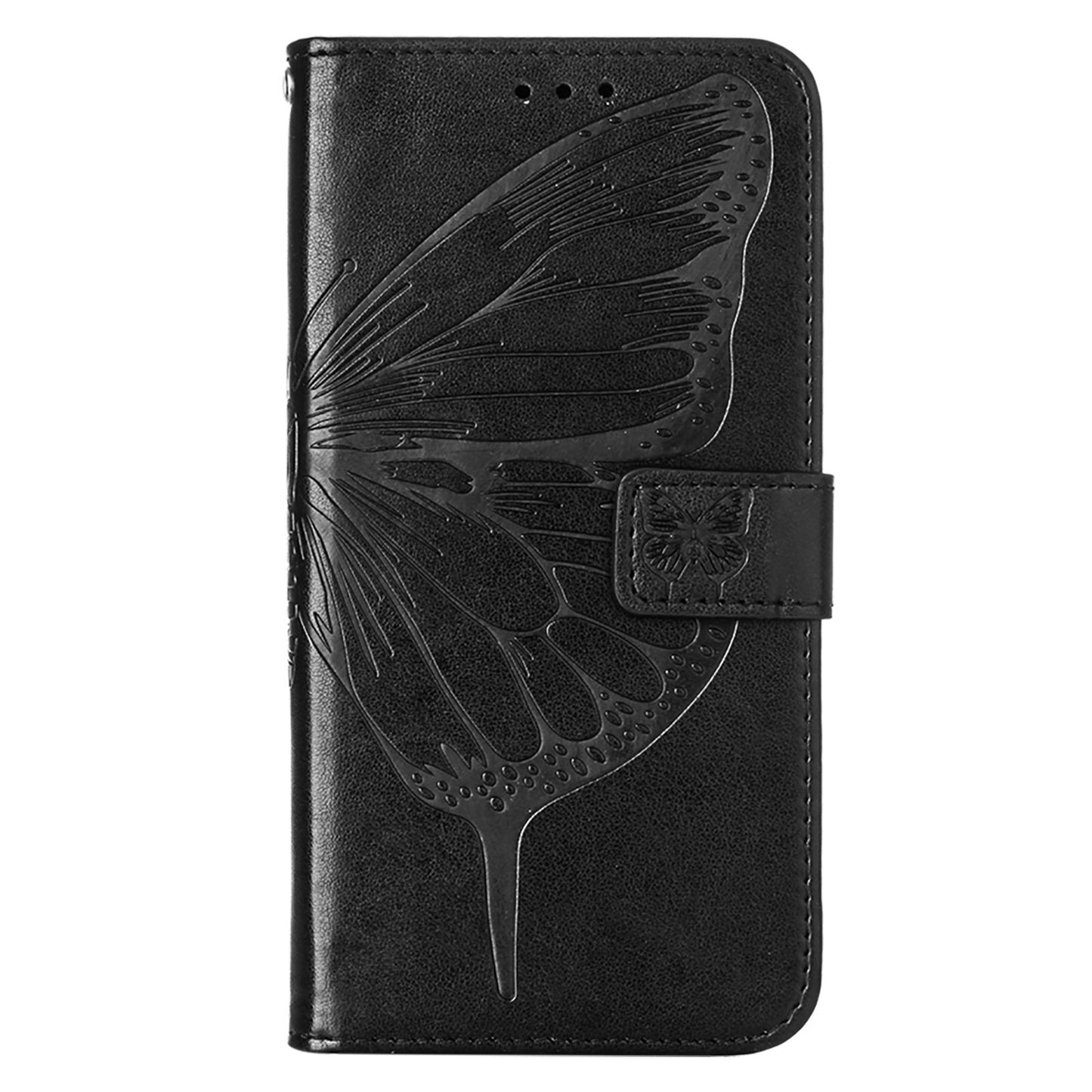 YB Imprinting Flower Series-4 for Google Pixel 7 Imprinting Butterfly Flower Case Wallet Stand Shockproof PU Leather Cover Inner TPU Shell