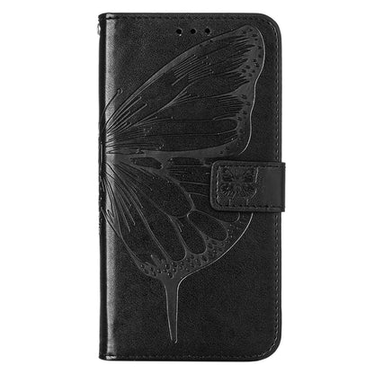 YB Imprinting Flower Series-4 for Google Pixel 7 Imprinting Butterfly Flower Case Wallet Stand Shockproof PU Leather Cover Inner TPU Shell