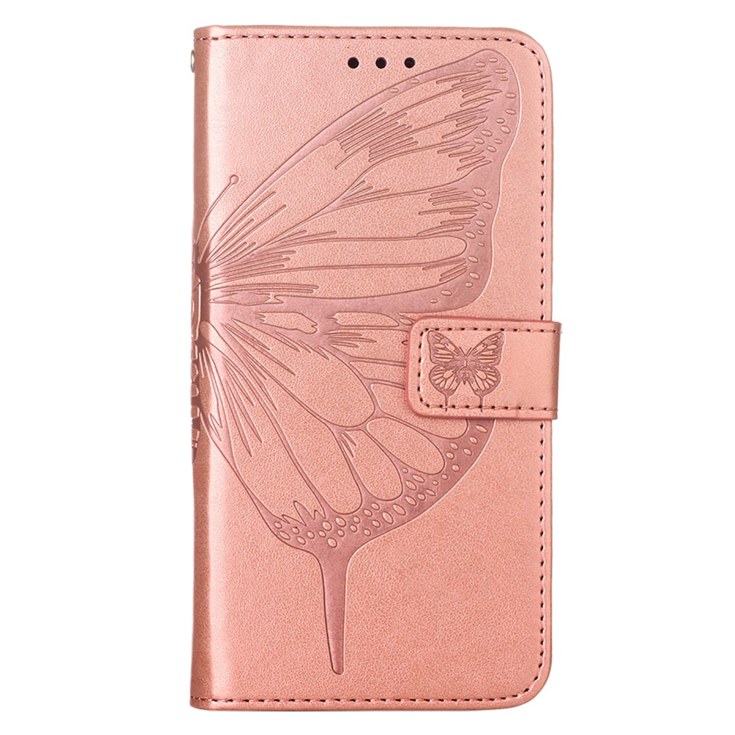 YB Imprinting Flower Series-4 for Google Pixel 7 Imprinting Butterfly Flower Case Wallet Stand Shockproof PU Leather Cover Inner TPU Shell