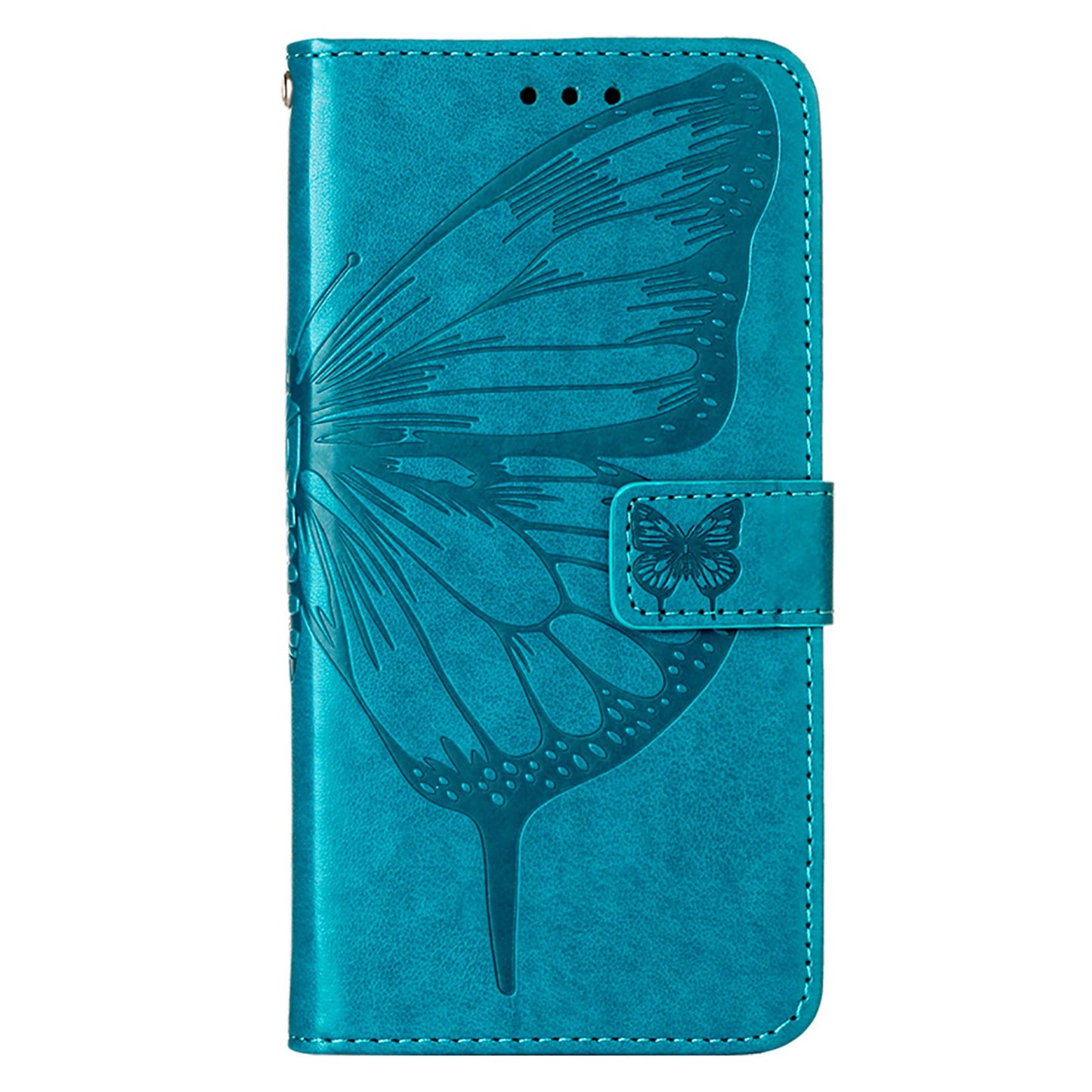 YB Imprinting Flower Series-4 for Google Pixel 7 Imprinting Butterfly Flower Case Wallet Stand Shockproof PU Leather Cover Inner TPU Shell