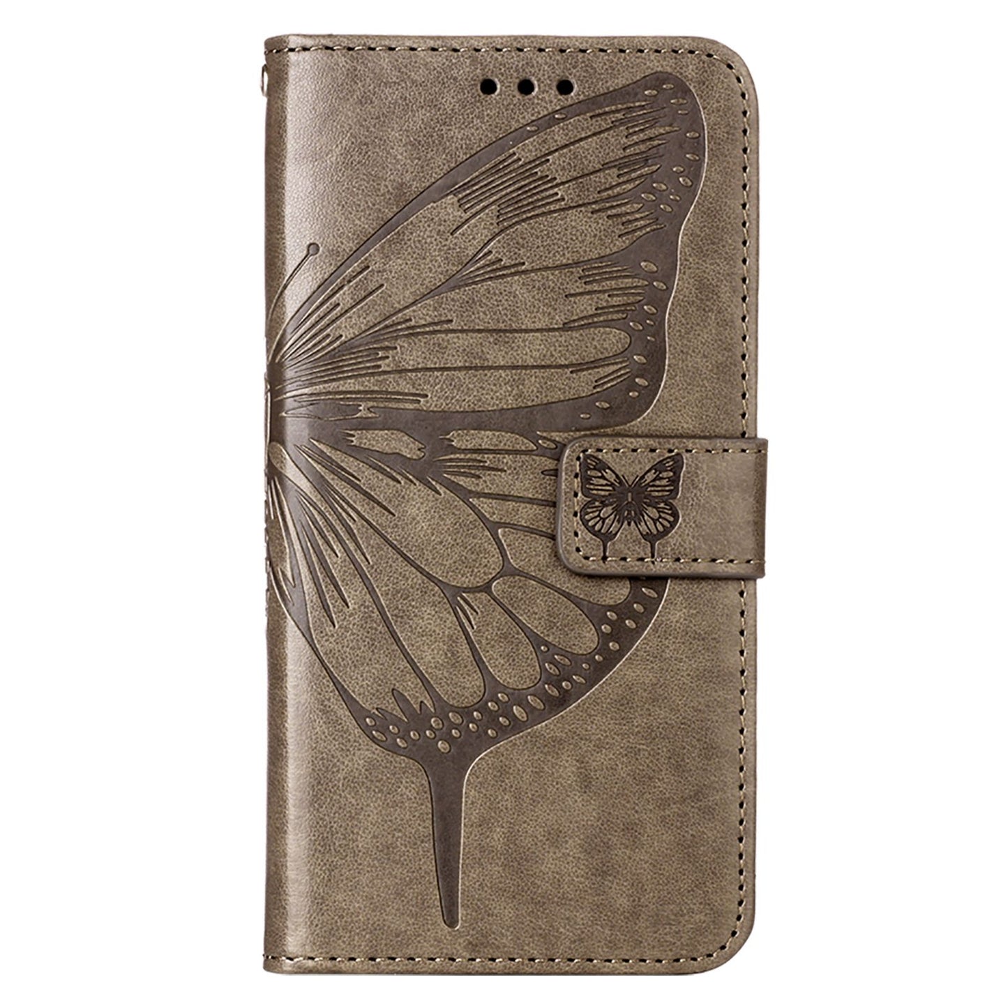 YB Imprinting Flower Series-4 for Google Pixel 7 Imprinting Butterfly Flower Case Wallet Stand Shockproof PU Leather Cover Inner TPU Shell