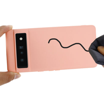 For Google Pixel 7 Pro Liquid Silicone Case Soft Microfiber Lining Shockproof Drop Protection Cover with Strap