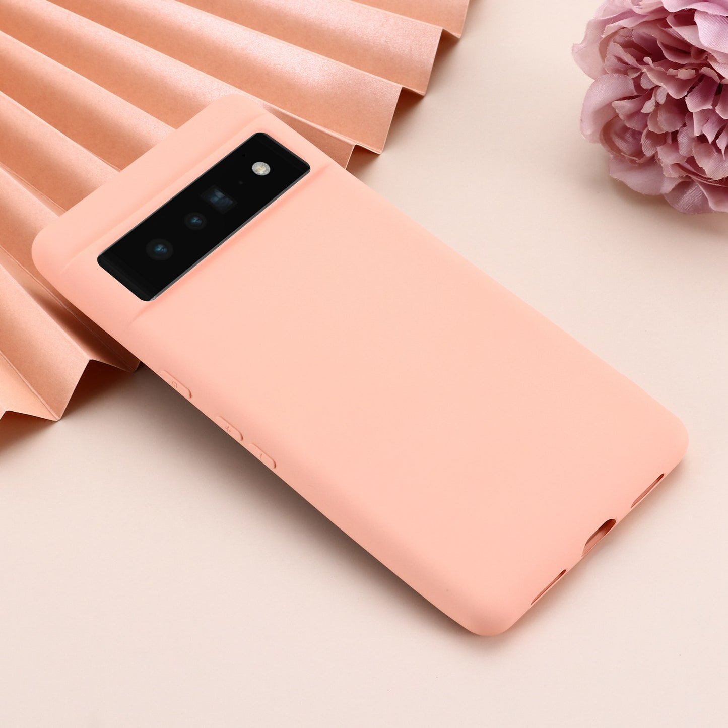 For Google Pixel 7 Pro Liquid Silicone Case Soft Microfiber Lining Shockproof Drop Protection Cover with Strap