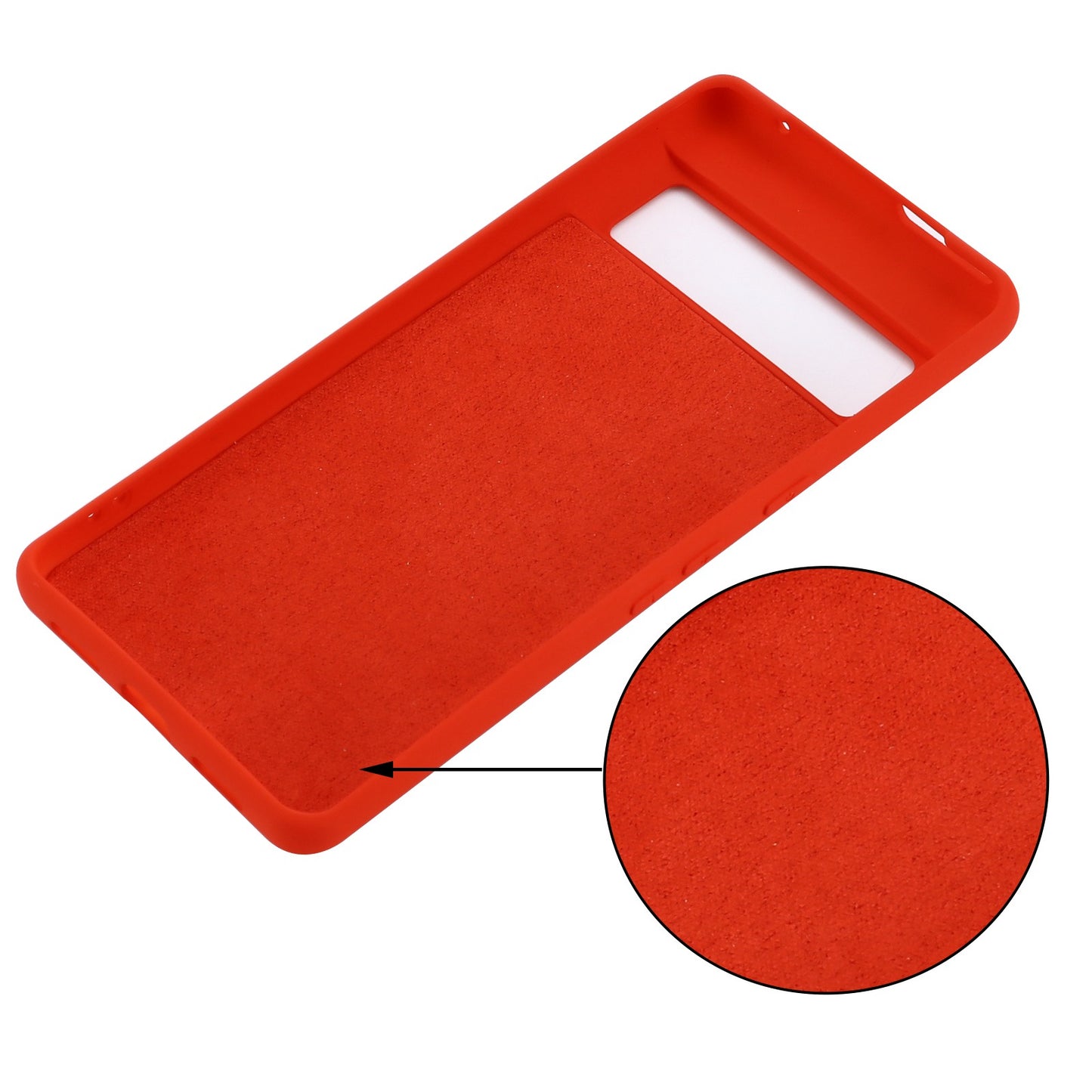 For Google Pixel 7 Pro Liquid Silicone Case Soft Microfiber Lining Shockproof Drop Protection Cover with Strap