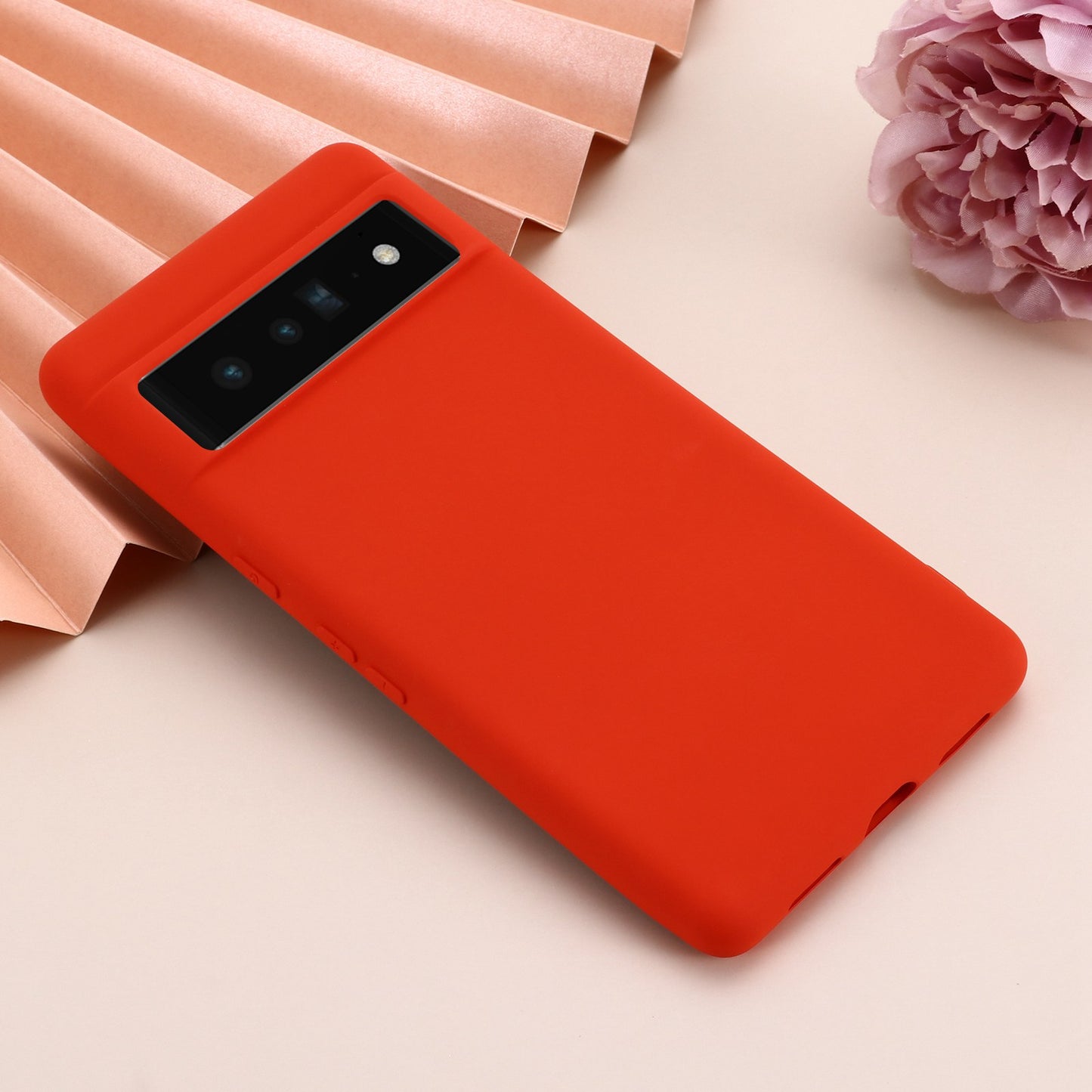 For Google Pixel 7 Pro Liquid Silicone Case Soft Microfiber Lining Shockproof Drop Protection Cover with Strap