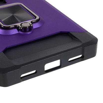 For Google Pixel 7 Pro Anti-Drop Hard PC Soft TPU Hybrid Phone Case Impact-Resistant Cellphone Cover Slide Camera Lens Protection Design Kickstand Back Cover with Card Slot