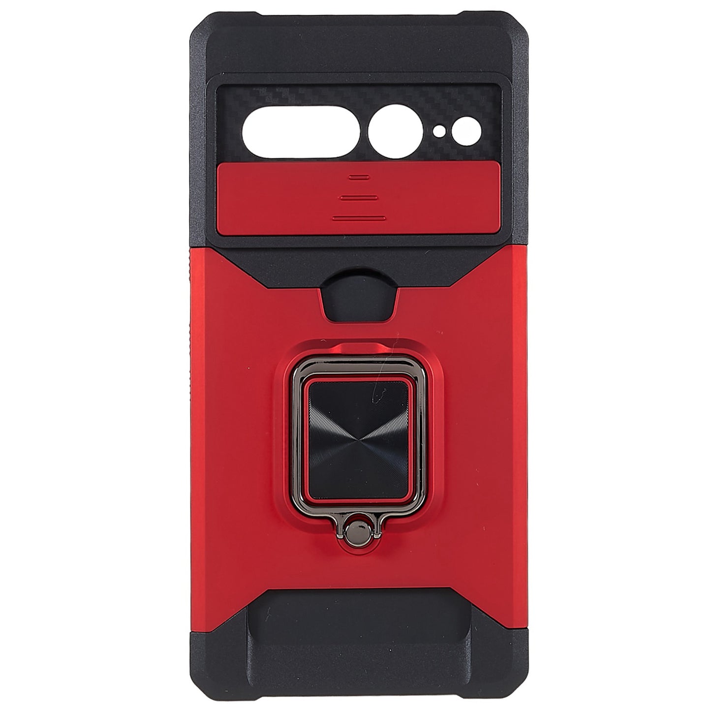 For Google Pixel 7 Pro Anti-Drop Hard PC Soft TPU Hybrid Phone Case Impact-Resistant Cellphone Cover Slide Camera Lens Protection Design Kickstand Back Cover with Card Slot