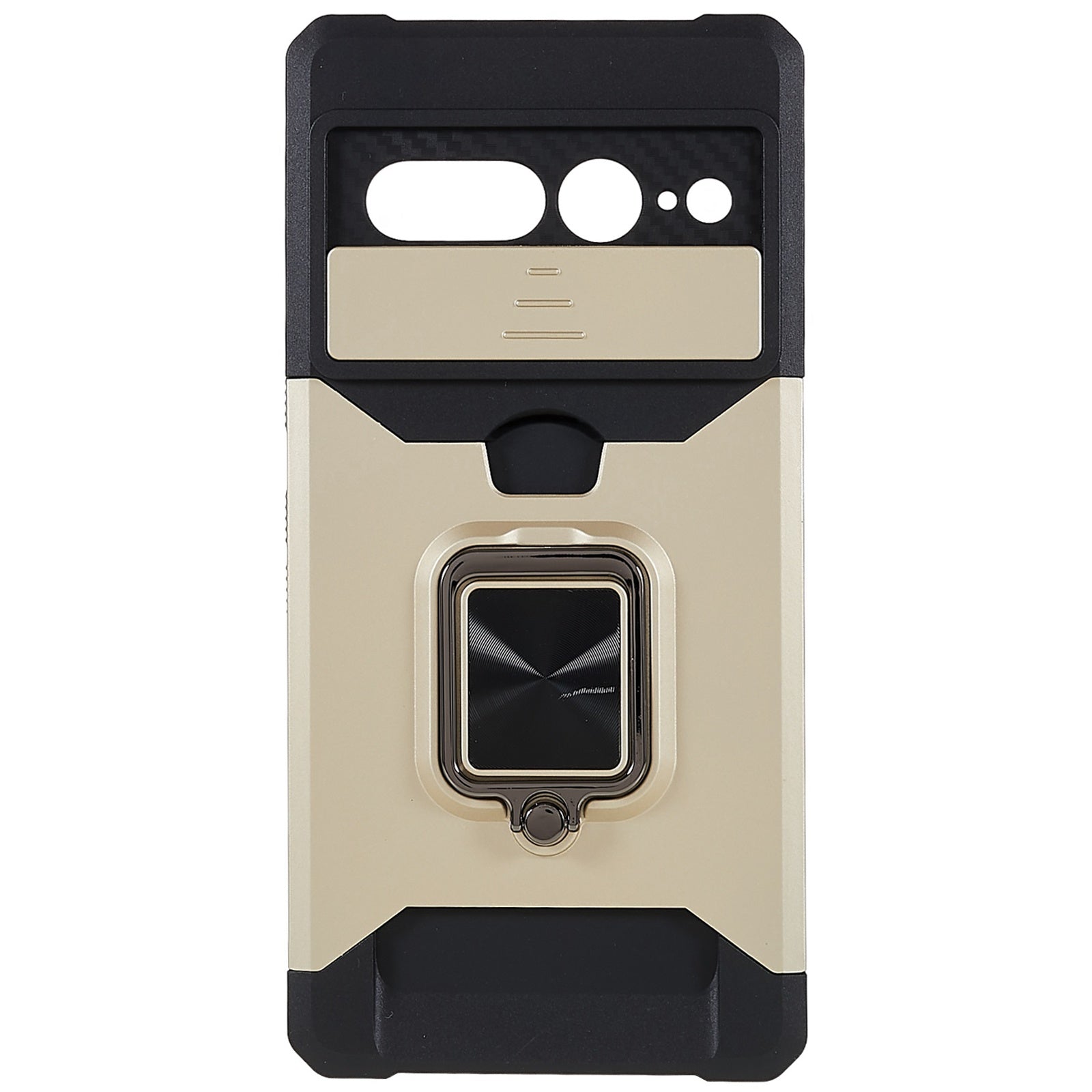 For Google Pixel 7 Pro Anti-Drop Hard PC Soft TPU Hybrid Phone Case Impact-Resistant Cellphone Cover Slide Camera Lens Protection Design Kickstand Back Cover with Card Slot