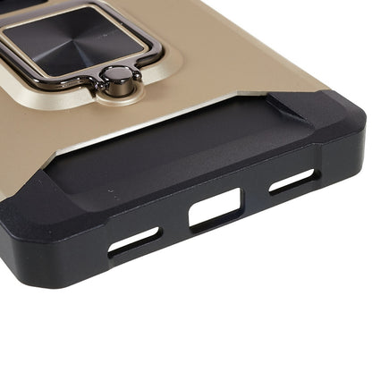 For Google Pixel 7 Pro Anti-Drop Hard PC Soft TPU Hybrid Phone Case Impact-Resistant Cellphone Cover Slide Camera Lens Protection Design Kickstand Back Cover with Card Slot