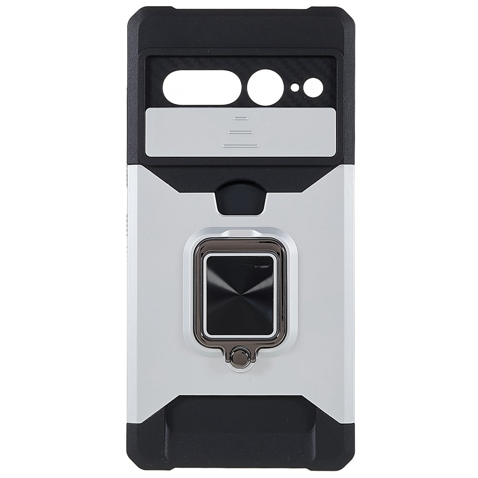 For Google Pixel 7 Pro Anti-Drop Hard PC Soft TPU Hybrid Phone Case Impact-Resistant Cellphone Cover Slide Camera Lens Protection Design Kickstand Back Cover with Card Slot