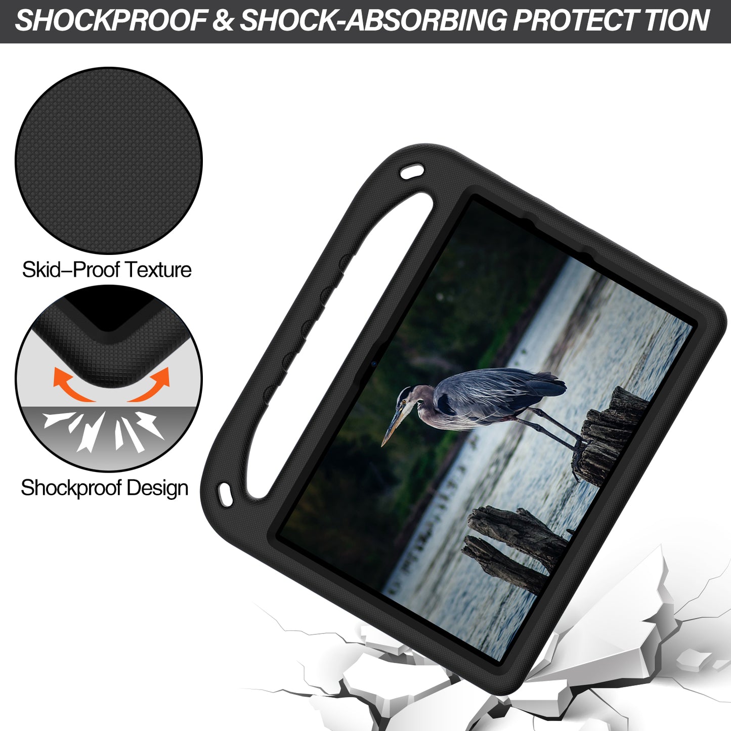 Handle Kickstand Design Hard EVA Tablet Case Cover for Amazon Fire HD 10 (2021)