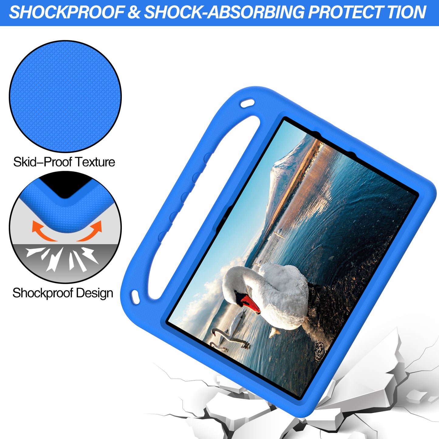 Handle Kickstand Design Hard EVA Tablet Case Cover for Amazon Fire HD 10 (2021)