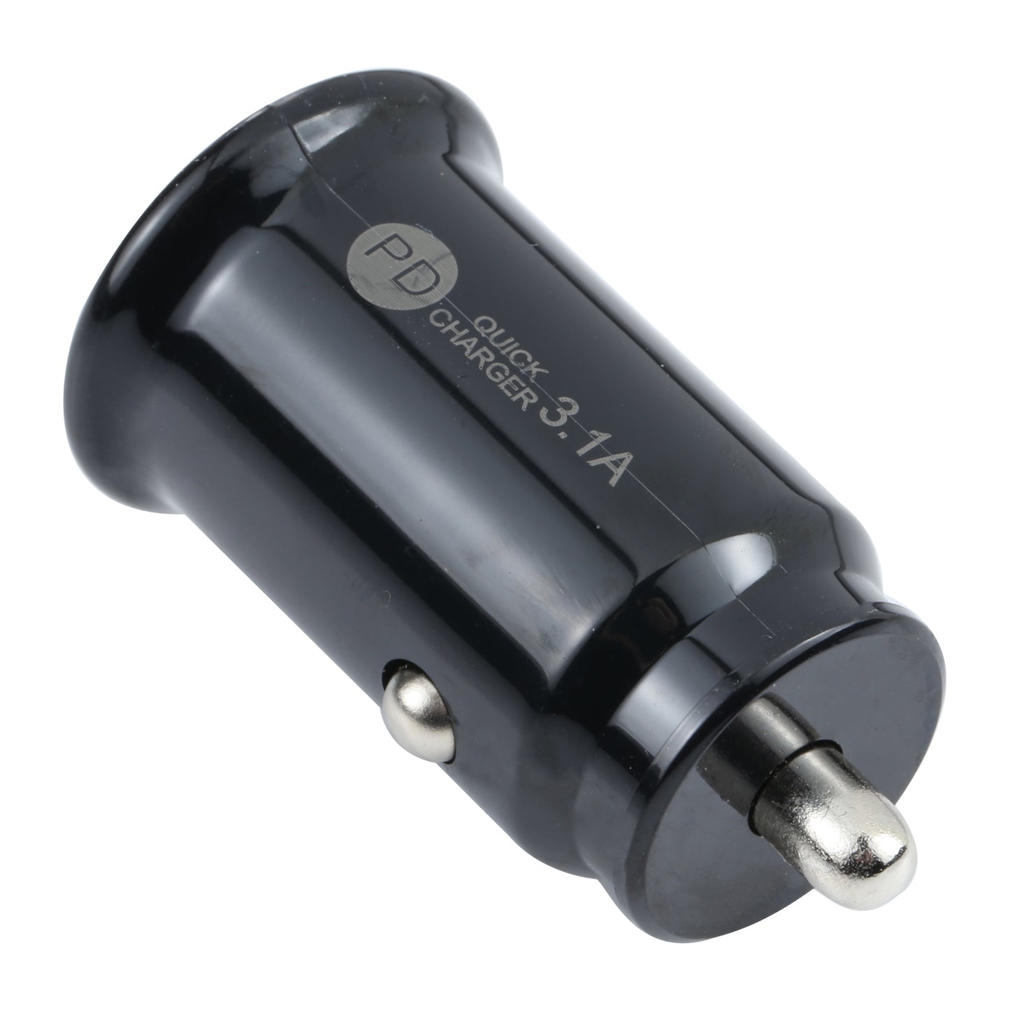 TE-339PD 5V/3.1A PC Type-C + 3.1A USB Mini Car Charger Dual Ports Cigarette Lighter Fast Charging