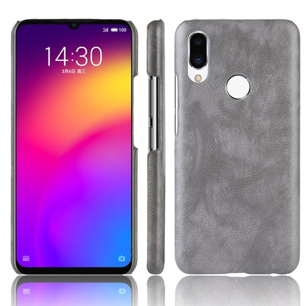 Litchi Skin Leather Coated Hard PC Case for Meizu Note 9