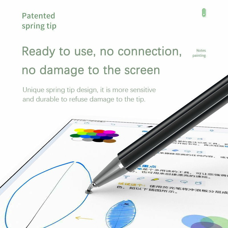 JB06 2 in 1 Nano Conductive Cloth Head + Disc Stylus Magnetic Adsorption Passive Touch Screen Pen for Cell Phone Tablet