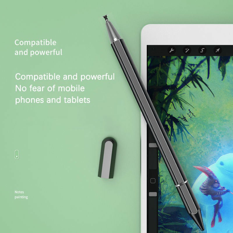 JB06 2 in 1 Nano Conductive Cloth Head + Disc Stylus Magnetic Adsorption Passive Touch Screen Pen for Cell Phone Tablet