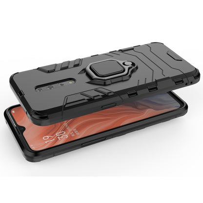 Cool Guard Ring Holder Kickstand PC+TPU Phone Cover for Oppo Reno Z