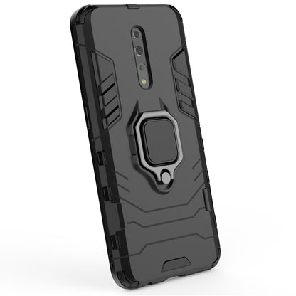 Cool Guard Ring Holder Kickstand PC+TPU Phone Cover for Oppo Reno Z