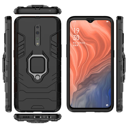 Cool Guard Ring Holder Kickstand PC+TPU Phone Cover for Oppo Reno Z