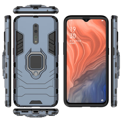 Cool Guard Ring Holder Kickstand PC+TPU Phone Cover for Oppo Reno Z