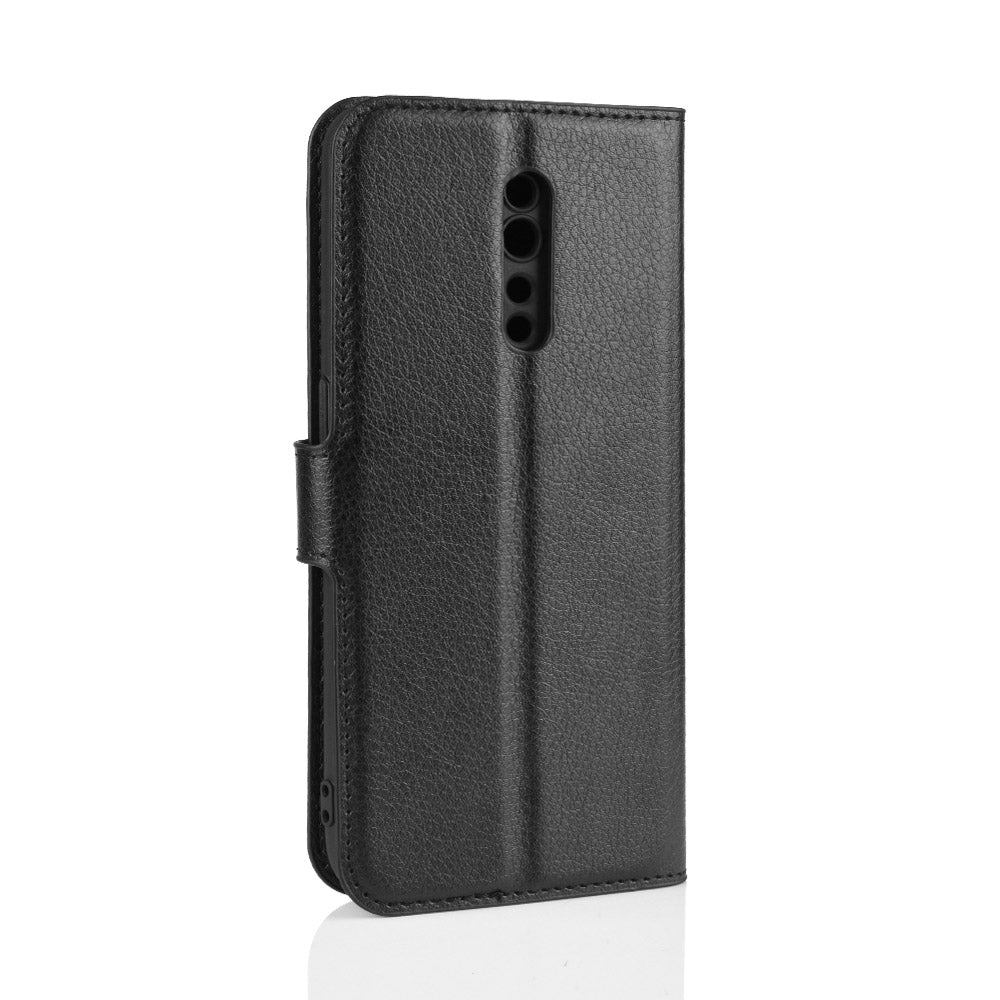 Litchi Skin Wallet Leather Stand Case for Oppo Reno Z
