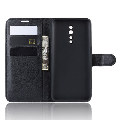 Litchi Skin Wallet Leather Stand Case for Oppo Reno Z