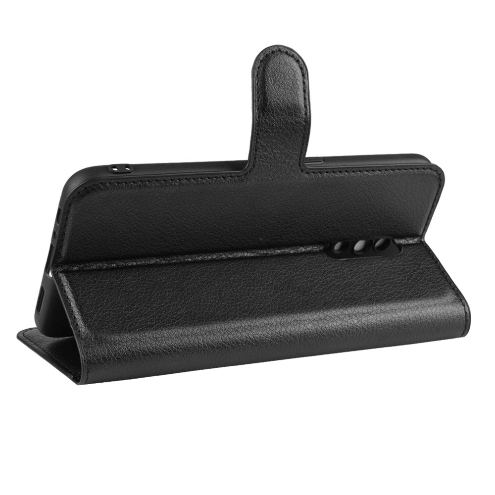 Litchi Skin Wallet Leather Stand Case for Oppo Reno Z