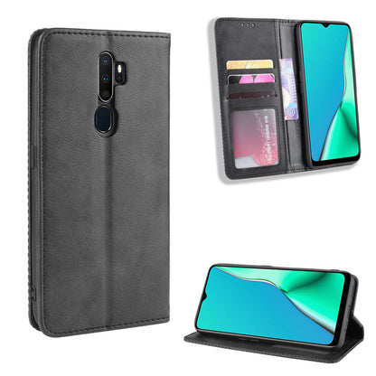 Retro Style PU Leather Stand Wallet Case for OPPO A9 2020/A5 2020/A11/A11X