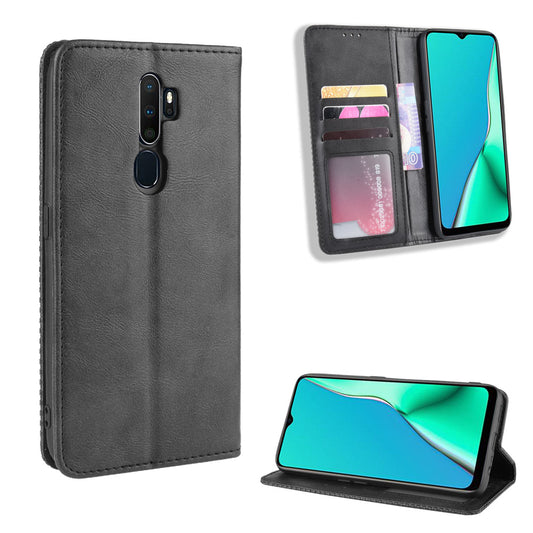 Retro Style PU Leather Stand Wallet Case for OPPO A9 2020/A5 2020/A11/A11X