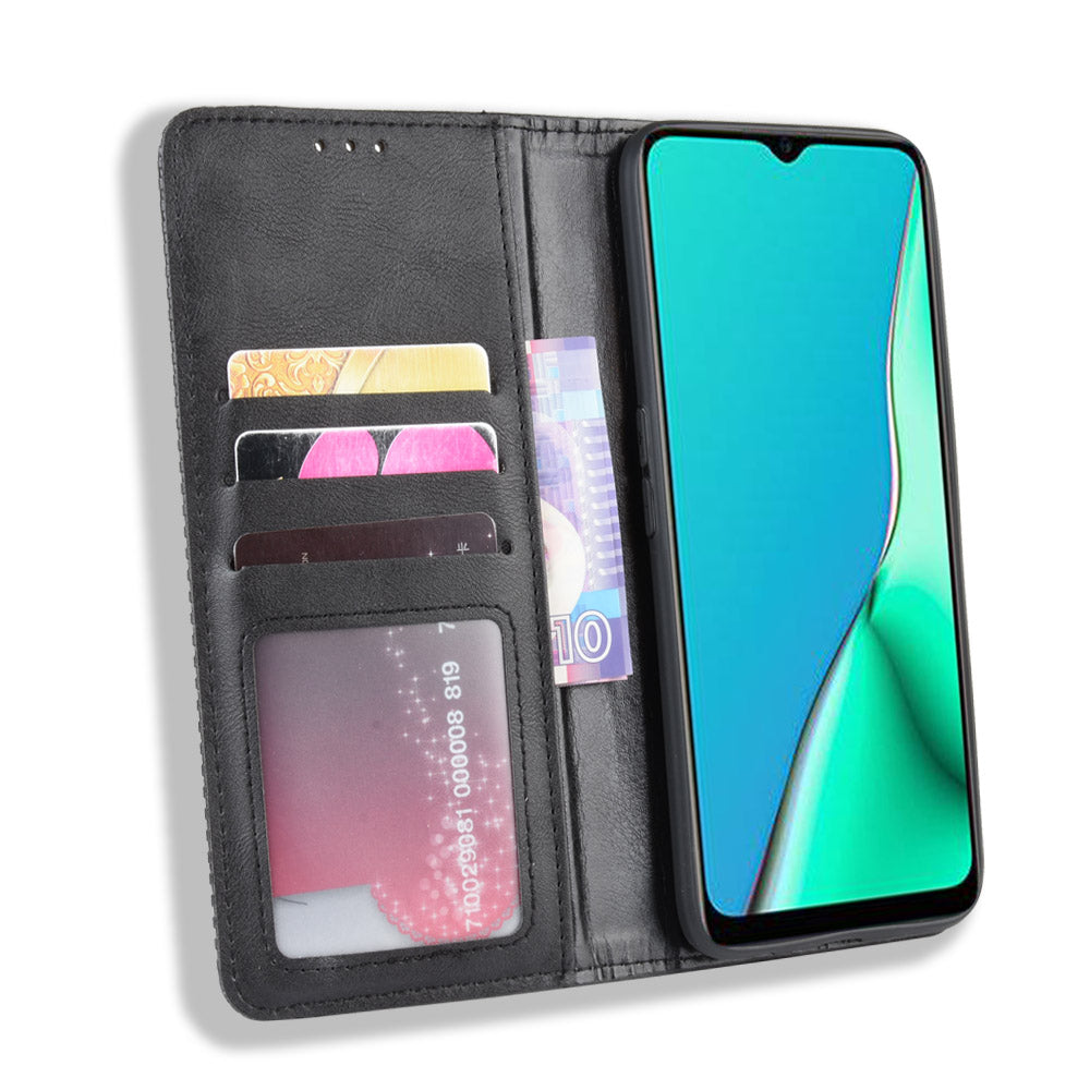 Retro Style PU Leather Stand Wallet Case for OPPO A9 2020/A5 2020/A11/A11X