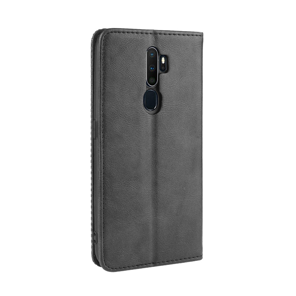 Retro Style PU Leather Stand Wallet Case for OPPO A9 2020/A5 2020/A11/A11X