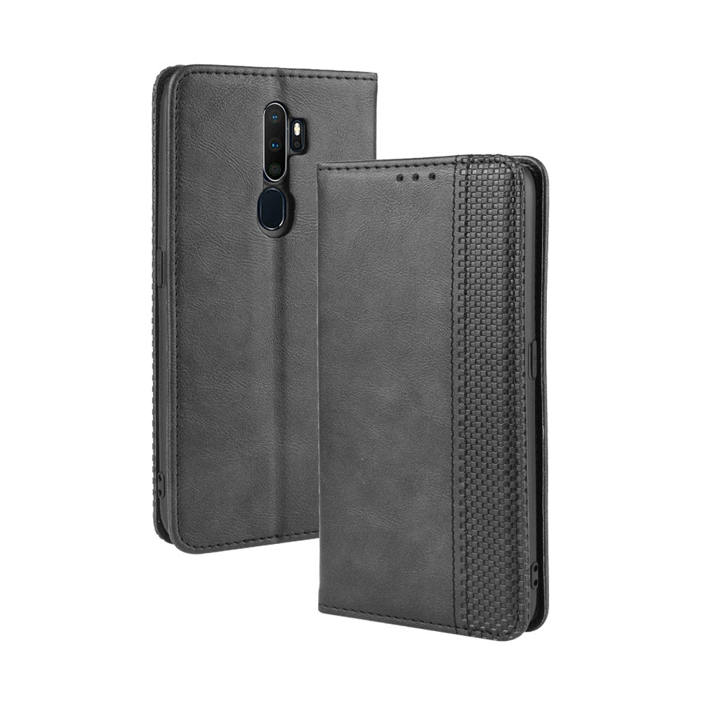 Retro Style PU Leather Stand Wallet Case for OPPO A9 2020/A5 2020/A11/A11X