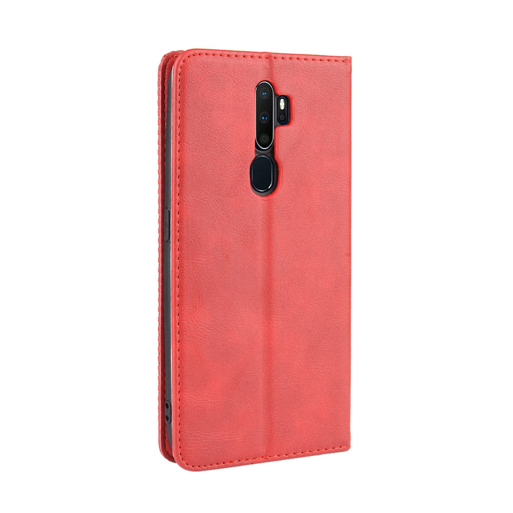 Retro Style PU Leather Stand Wallet Case for OPPO A9 2020/A5 2020/A11/A11X