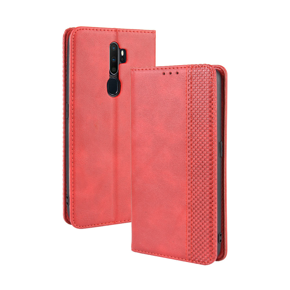 Retro Style PU Leather Stand Wallet Case for OPPO A9 2020/A5 2020/A11/A11X