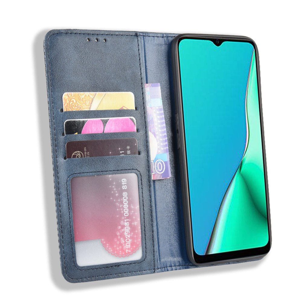 Retro Style PU Leather Stand Wallet Case for OPPO A9 2020/A5 2020/A11/A11X