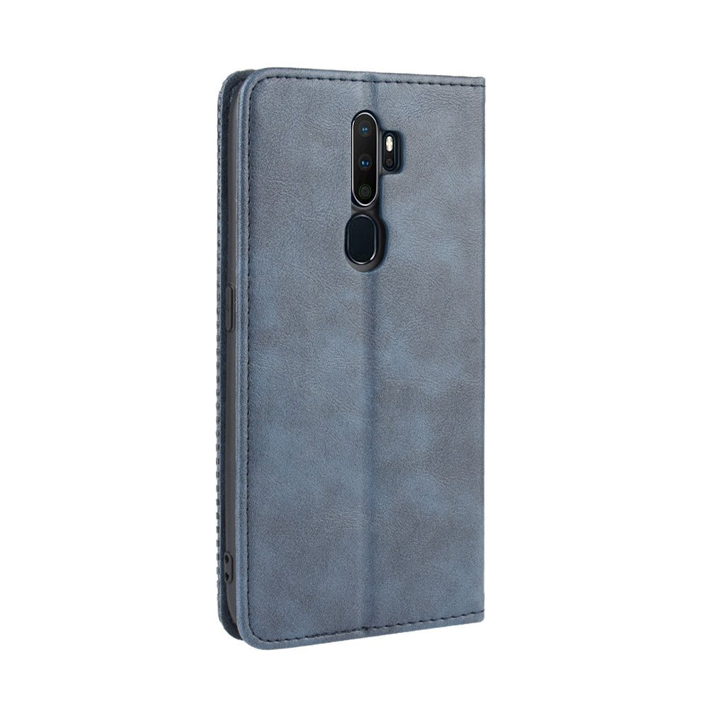 Retro Style PU Leather Stand Wallet Case for OPPO A9 2020/A5 2020/A11/A11X