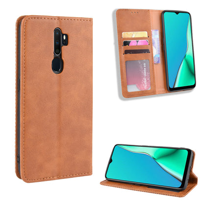 Retro Style PU Leather Stand Wallet Case for OPPO A9 2020/A5 2020/A11/A11X