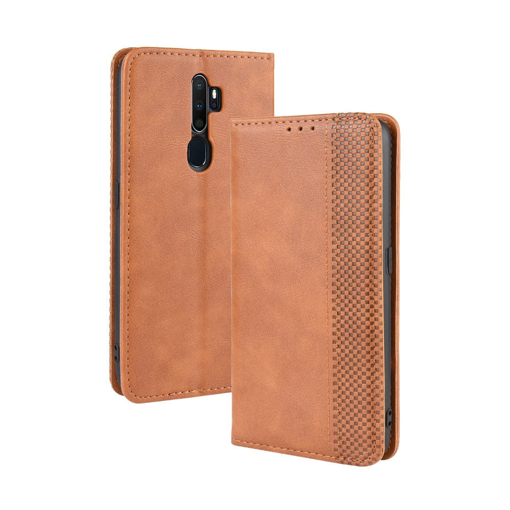 Retro Style PU Leather Stand Wallet Case for OPPO A9 2020/A5 2020/A11/A11X