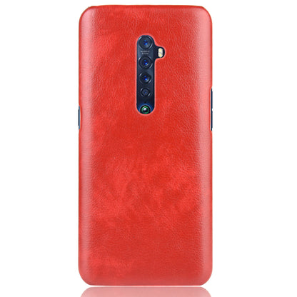 Litchi Texture PU Leather Coated PC Back Case for OPPO Reno 2