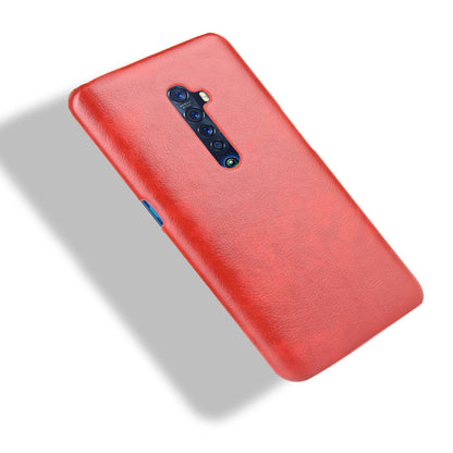 Litchi Texture PU Leather Coated PC Back Case for OPPO Reno 2