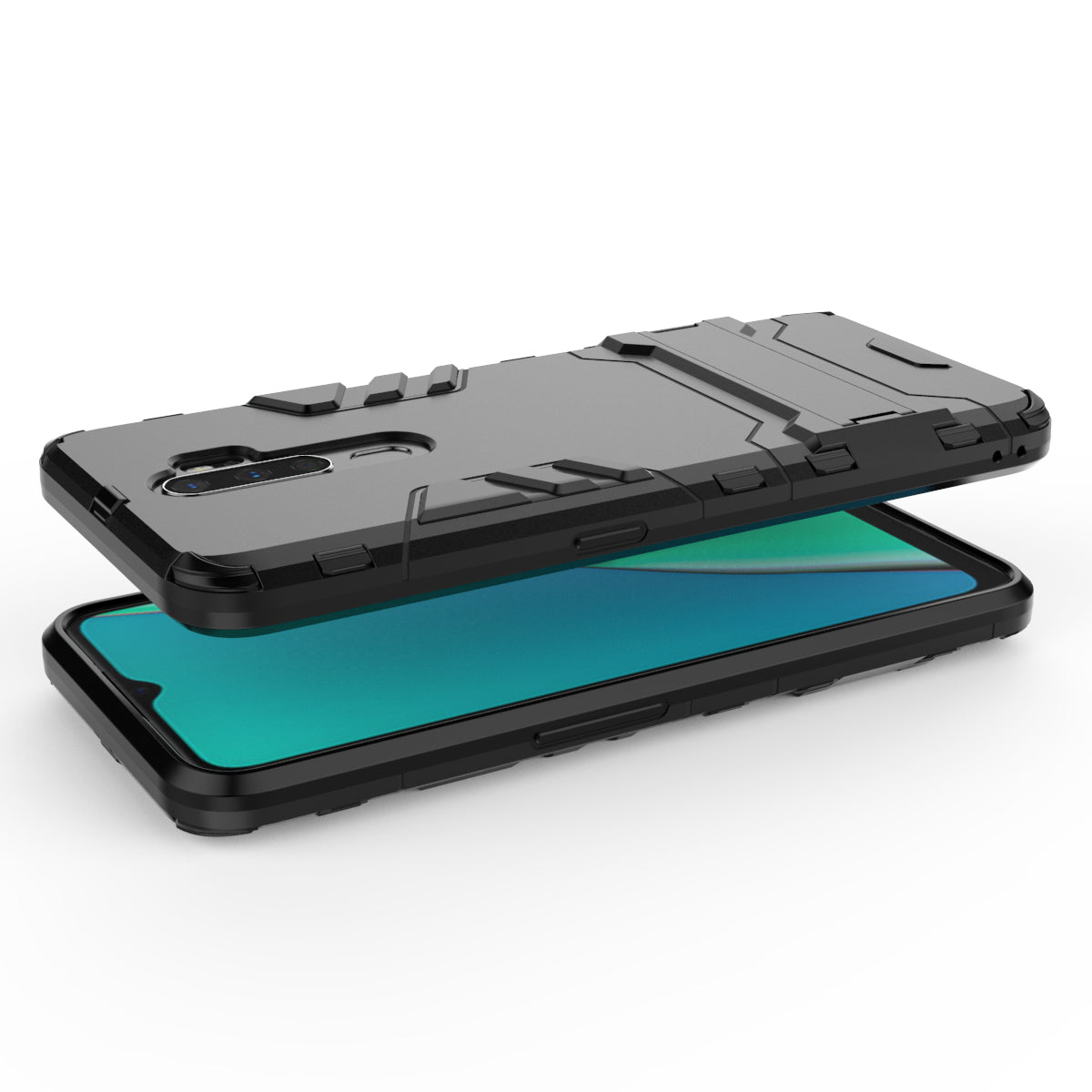 2-in-1 Plastic + TPU Combo Shell with Kickstand for OPPO A9 (2020)/A11x