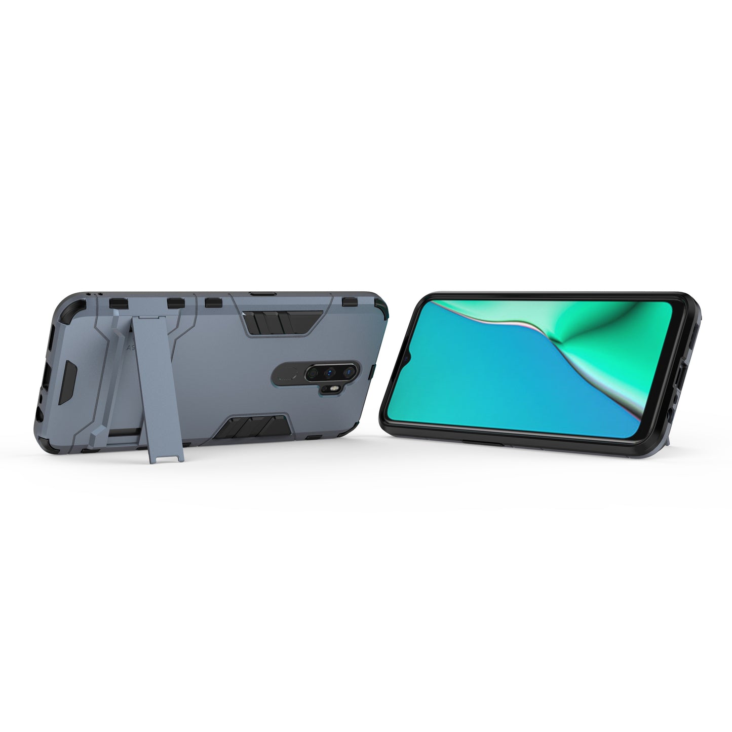 2-in-1 Plastic + TPU Combo Shell with Kickstand for OPPO A9 (2020)/A11x