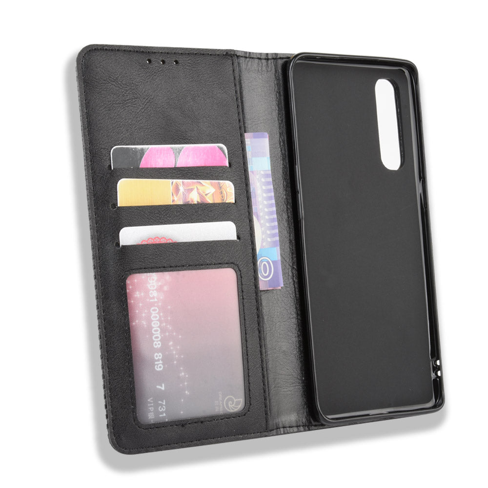 Vintage Style Leather Wallet Case with Stand for Oppo Reno3 Pro 5G
