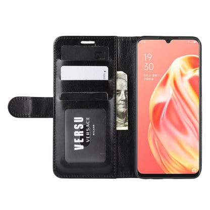 Crazy Horse Wallet Leather Magnetic Phone Cover for OPPO A91 / F15