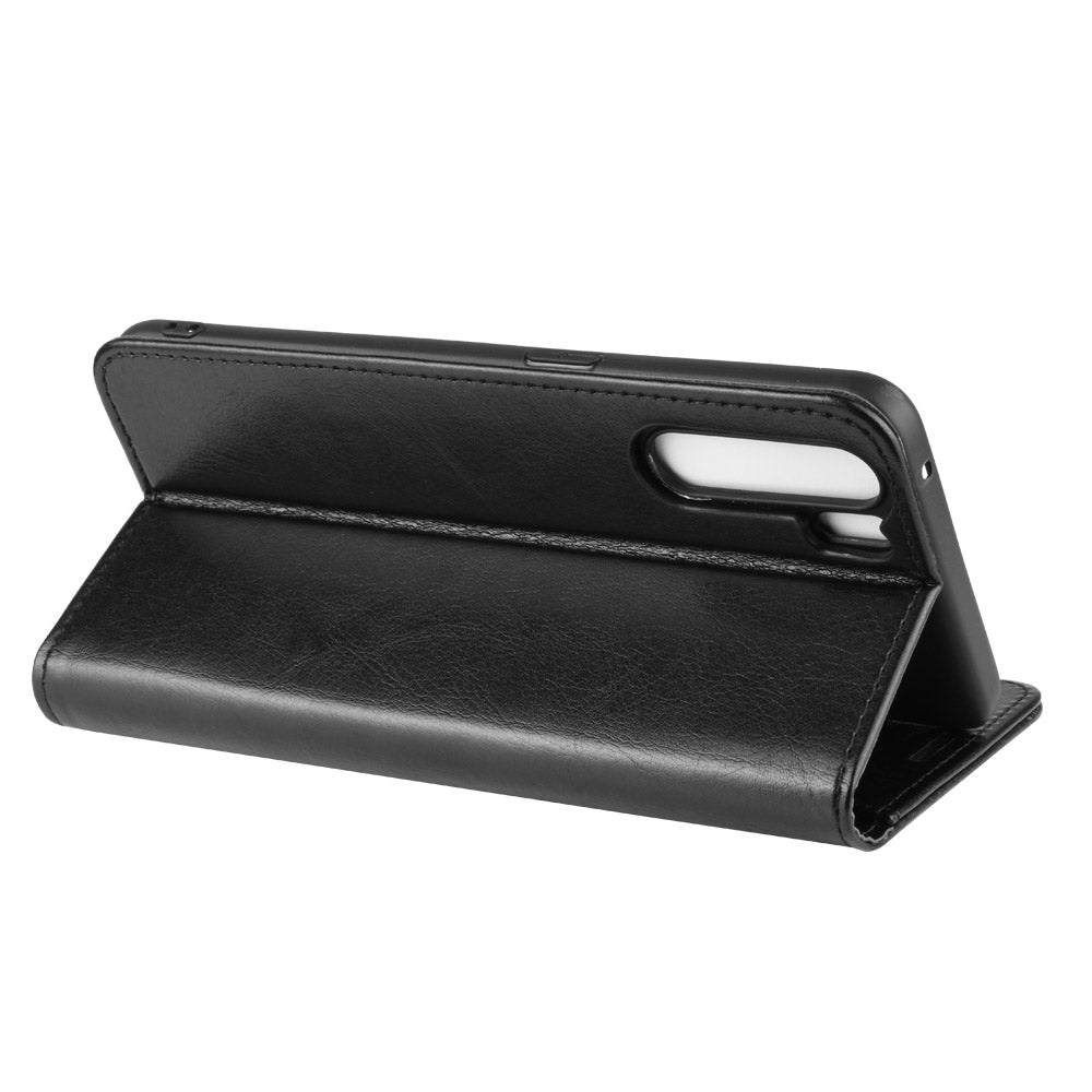 Crazy Horse Wallet Leather Magnetic Phone Cover for OPPO A91 / F15