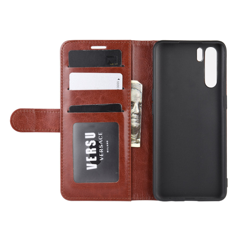 Crazy Horse Wallet Leather Magnetic Phone Cover for OPPO A91 / F15