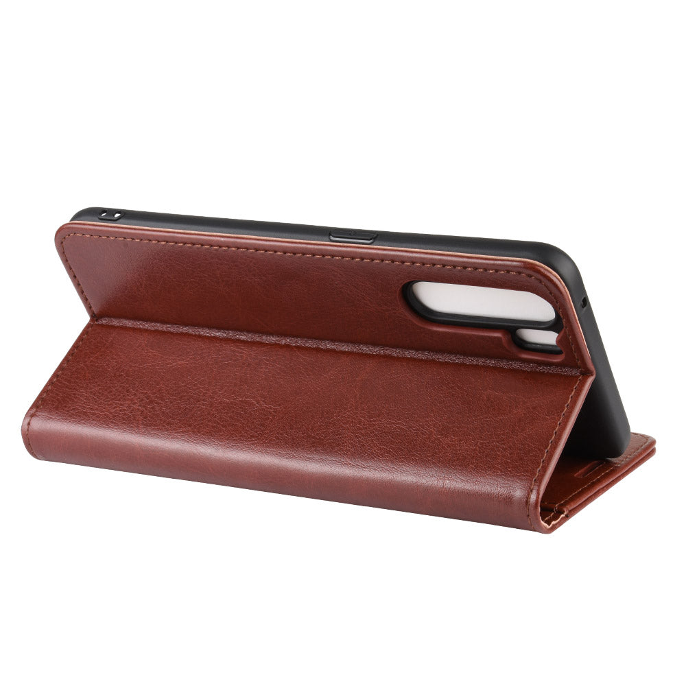 Crazy Horse Wallet Leather Magnetic Phone Cover for OPPO A91 / F15