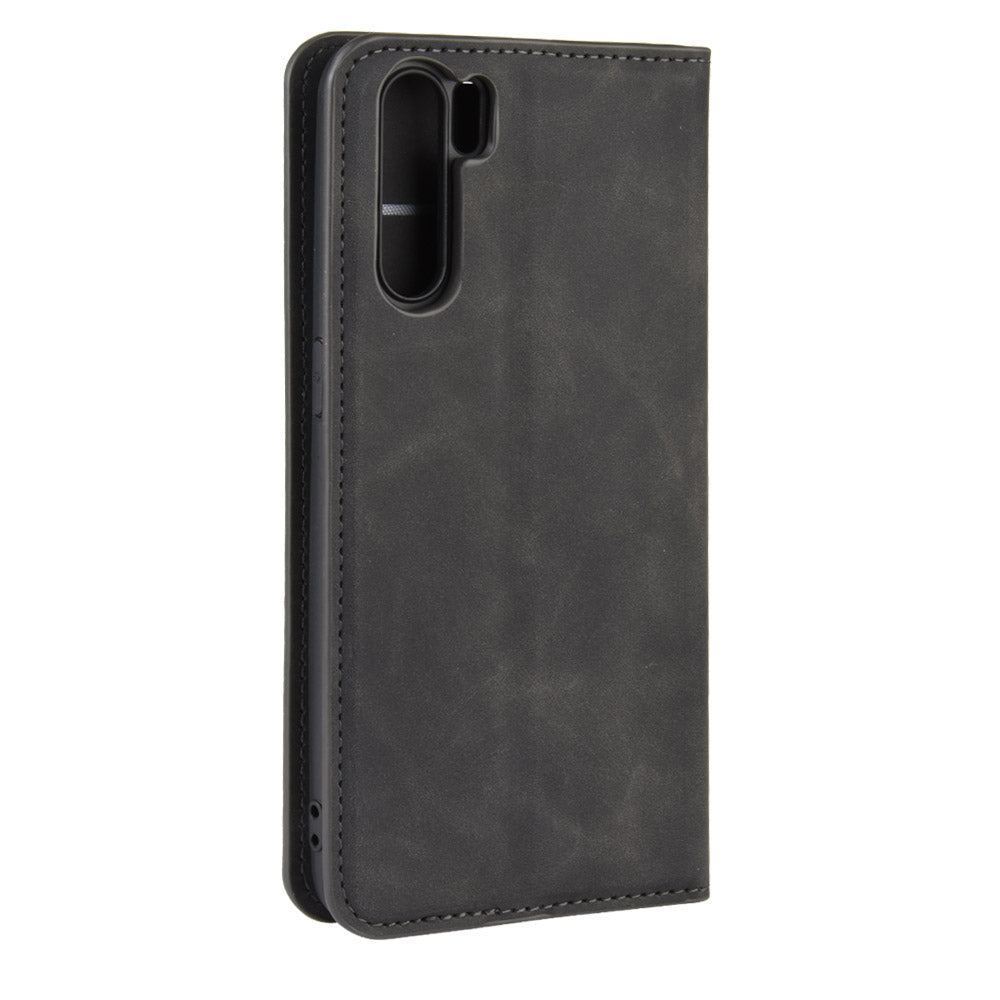 Silky Touch Auto-absorbed Flip Leather Wallet Protector Cover for OPPO A91 / F15