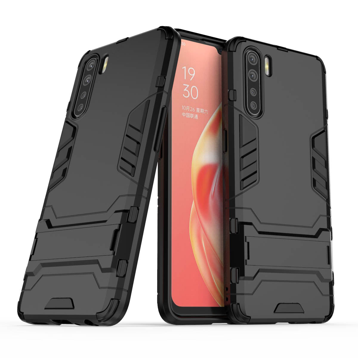 Cool Guard Hybrid PC + TPU Mobile Shell with Kickstand for OPPO A91/F15