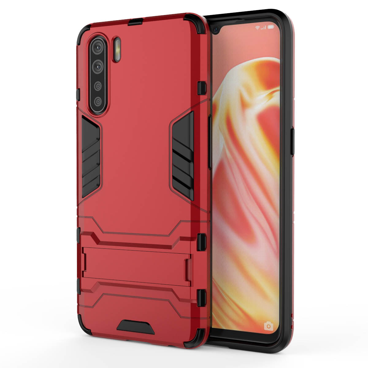 Cool Guard Hybrid PC + TPU Mobile Shell with Kickstand for OPPO A91/F15